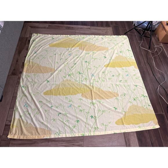 VTG West Point Pepperell Shower Curtain Asian Inspired Birds Bamboo 69"x72" - Picture 6 of 13